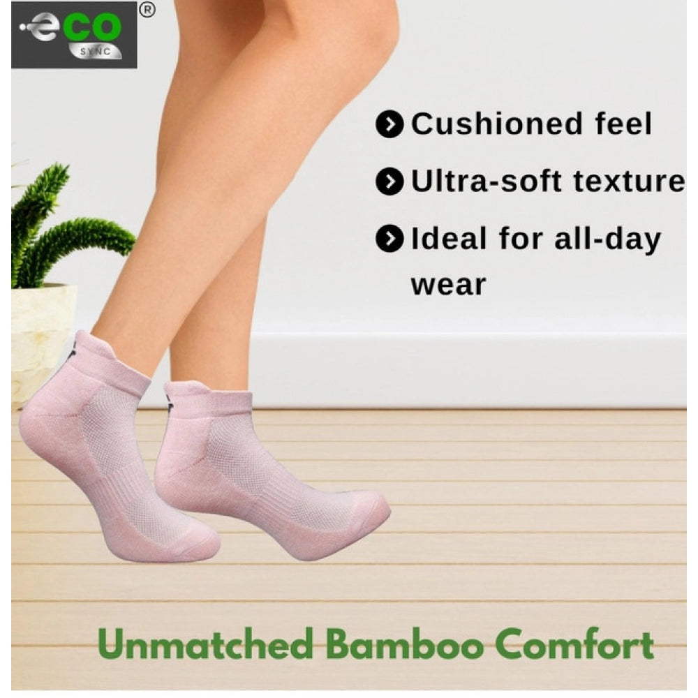 4_Pair Set Unisex Casual Cotton Printed Ankle Length Socks (Multicolor)