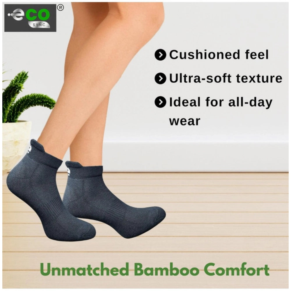 4_Pair Set Unisex Casual Cotton Printed Ankle Length Socks (Multicolor)