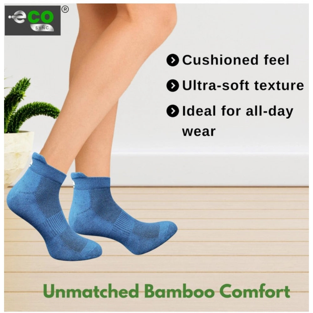 4_Pair Set Unisex Casual Cotton Printed Ankle Length Socks (Multicolor)