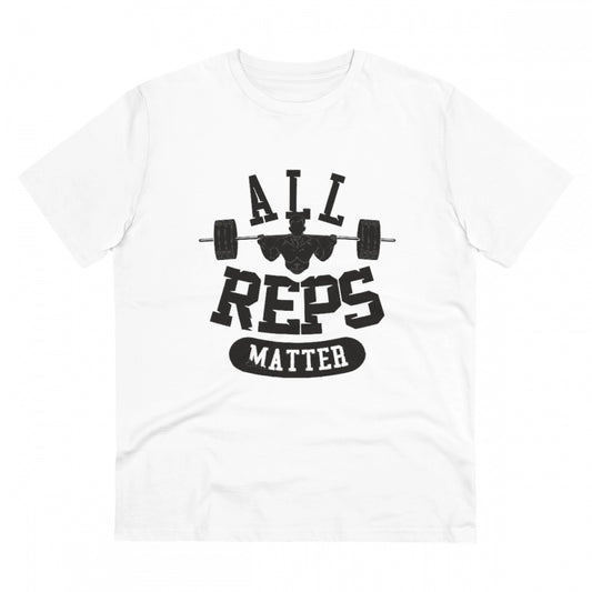 Men's PC Cotton All Reps Matter Printed T Shirt (Color: White, Thread Count: 180GSM)