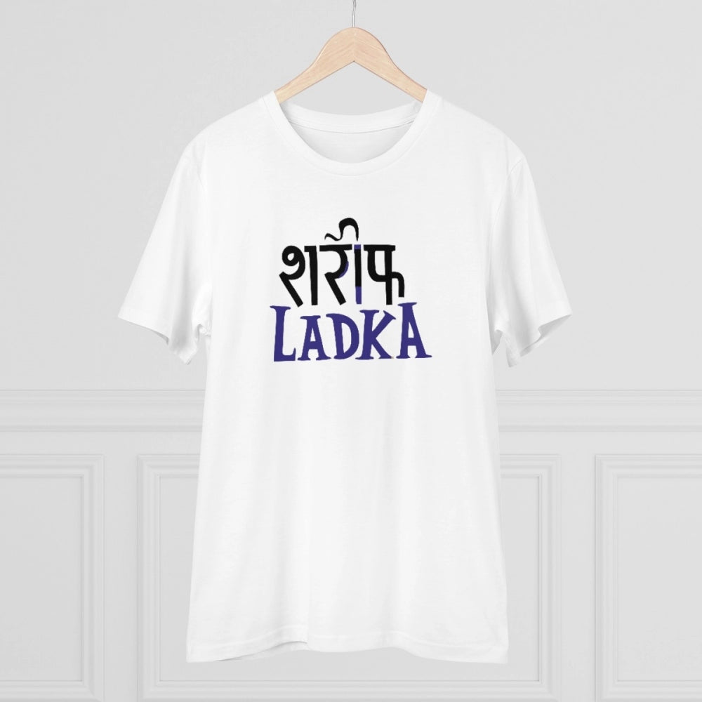 Men's PC Cotton Sarif Ladka Printed T Shirt (Color: White, Thread Count: 180GSM)