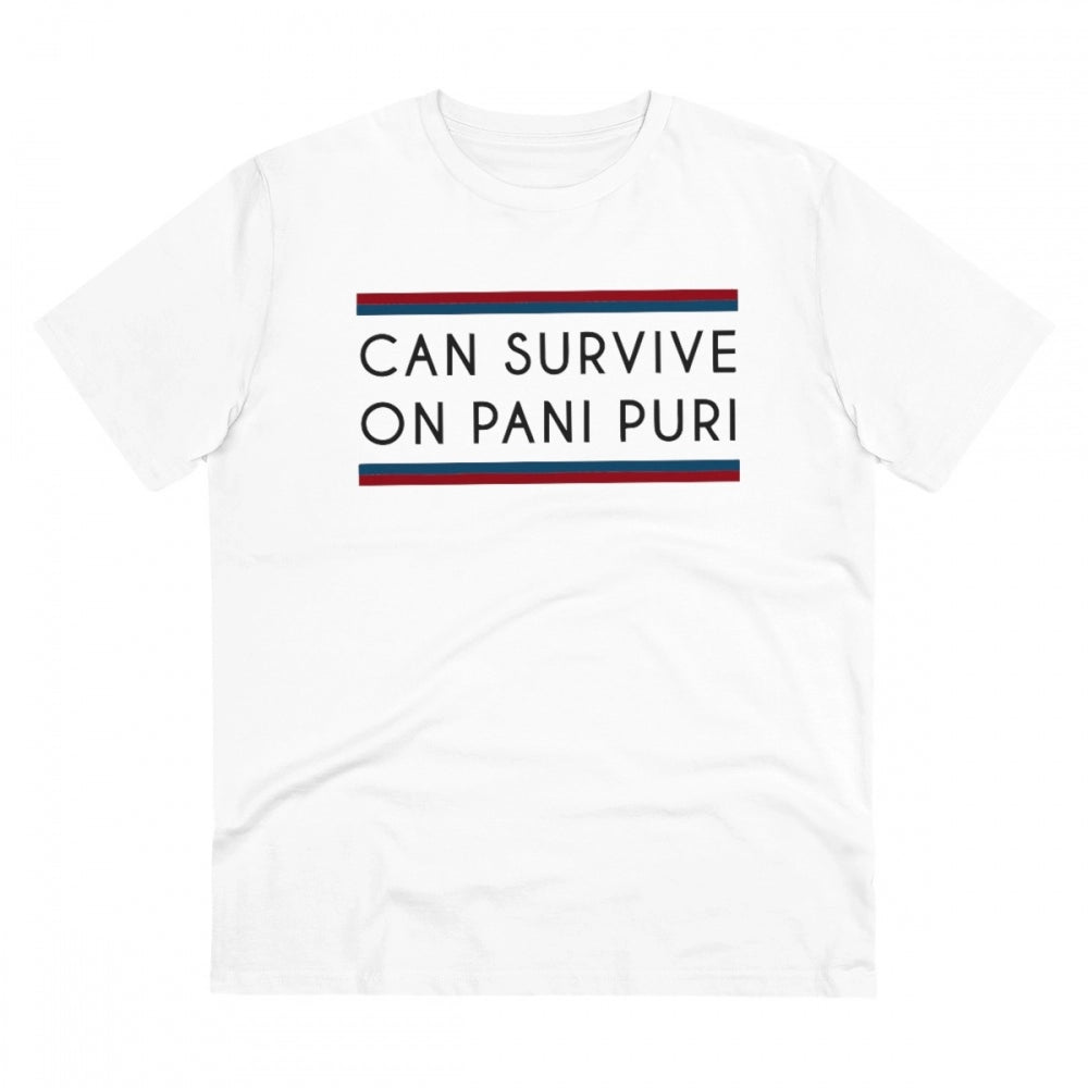 Men's PC Cotton Quotes Printed T Shirt (Color: White, Thread Count: 180GSM)