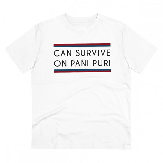 Men's PC Cotton Quotes Printed T Shirt (Color: White, Thread Count: 180GSM)