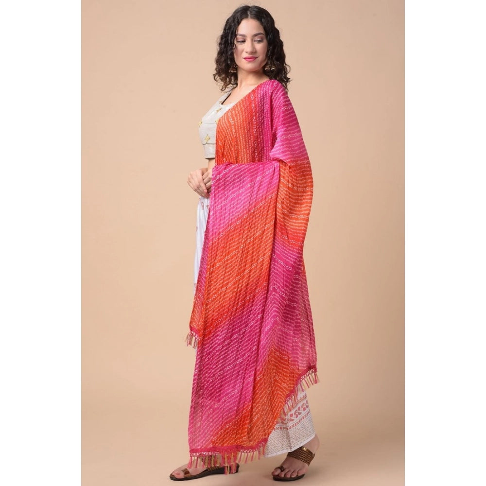 Women's Chanderi Printed Dupatta (Multicolor, Length: 2.25 to 2.50 Mtr)