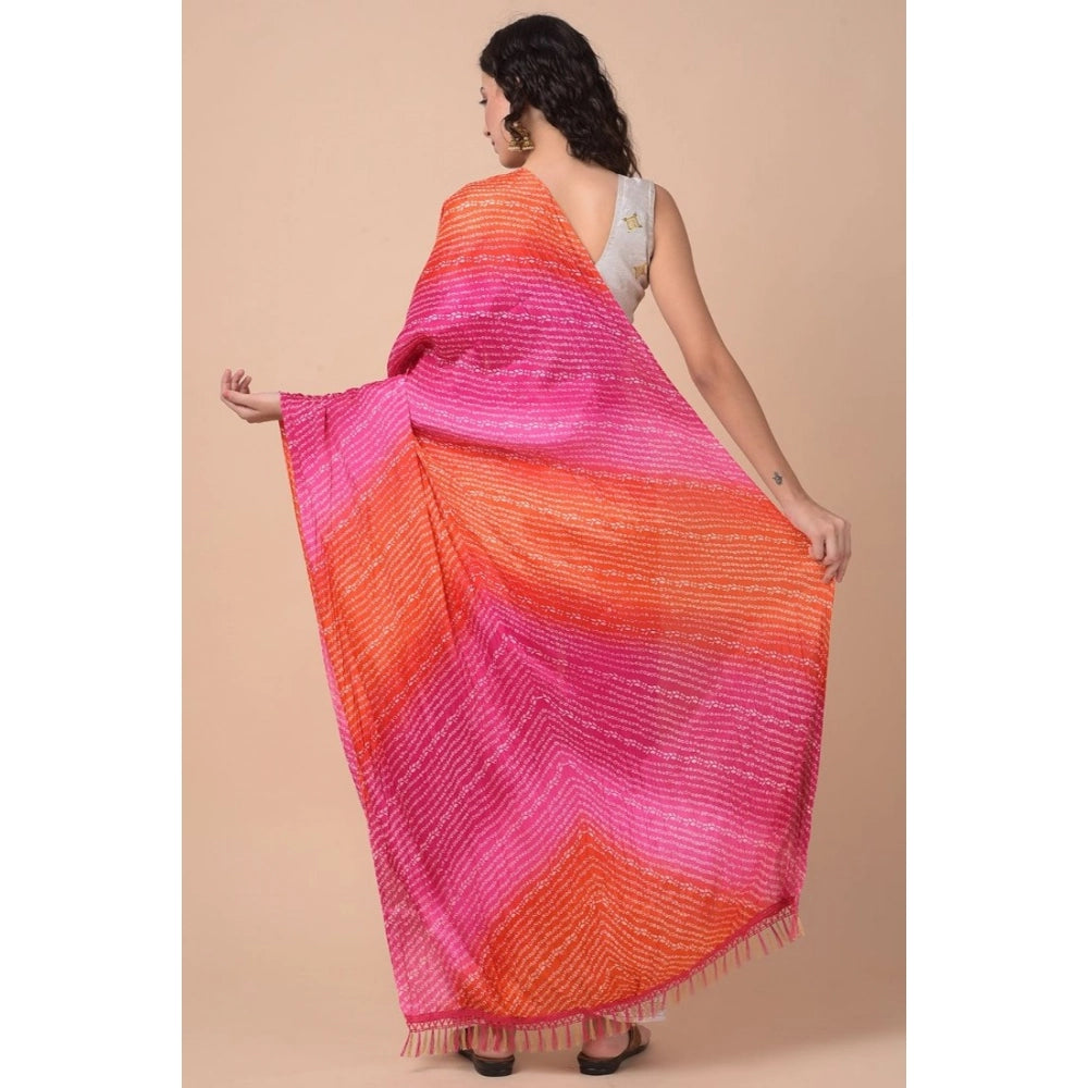 Women's Chanderi Printed Dupatta (Multicolor, Length: 2.25 to 2.50 Mtr)