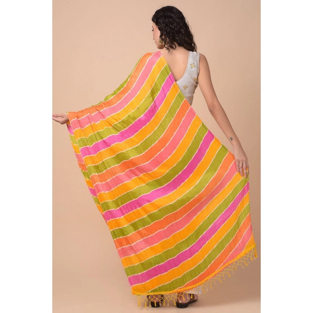 Women's Chanderi Printed Dupatta (Multicolor, Length: 2.25 to 2.50 Mtr)