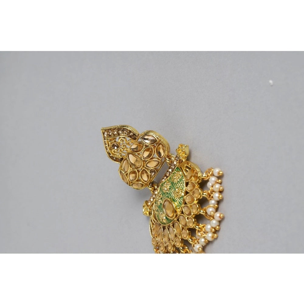 Women's Rose Gold Plated Alloy Earrings (Gold)