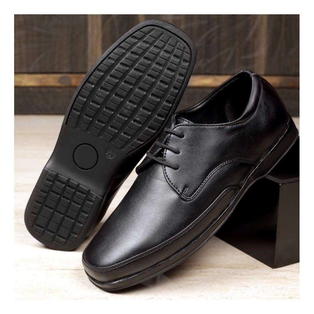 Men's Faux Leather Formal Shoes (Black)