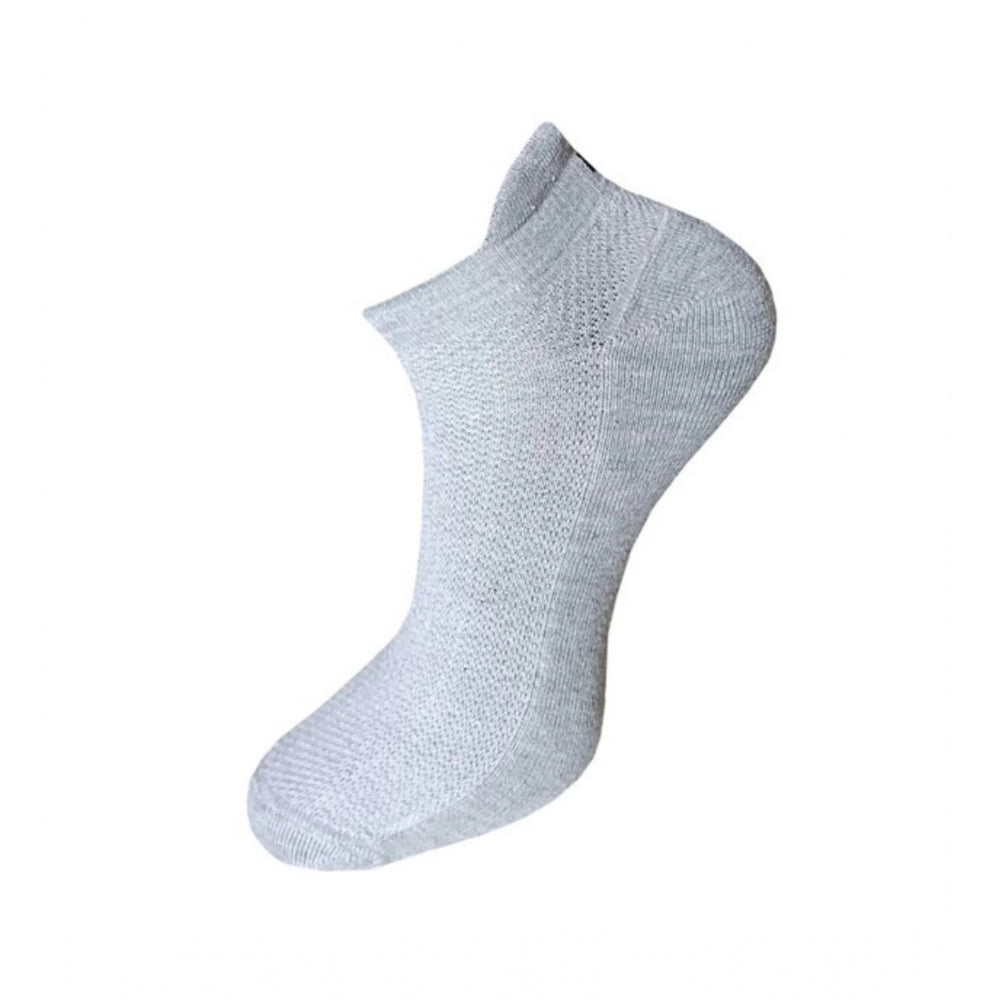 3_Pair Set Unisex Casual Cotton Solid Ankle Length Socks (Multicolor)