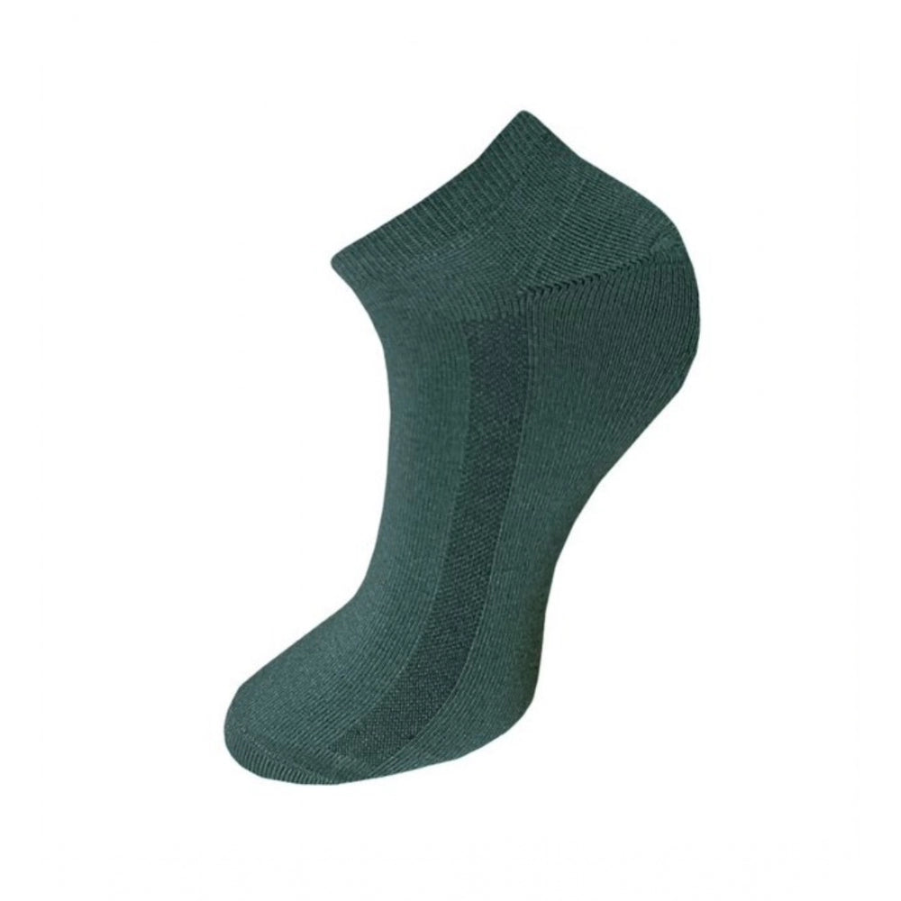 3_Pair Set Unisex Casual Cotton Solid Ankle Length Socks (Multicolor)