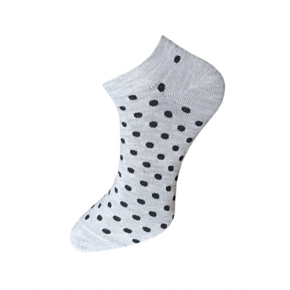 3_Pair Set Unisex Casual Cotton Printed Ankle Length Socks (Multicolor)