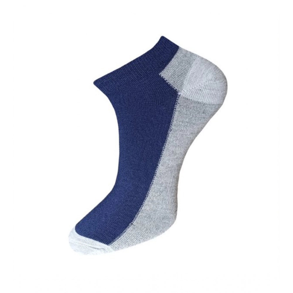 3_Pair Set Unisex Casual Cotton Solid Ankle Length Socks (Multicolor)