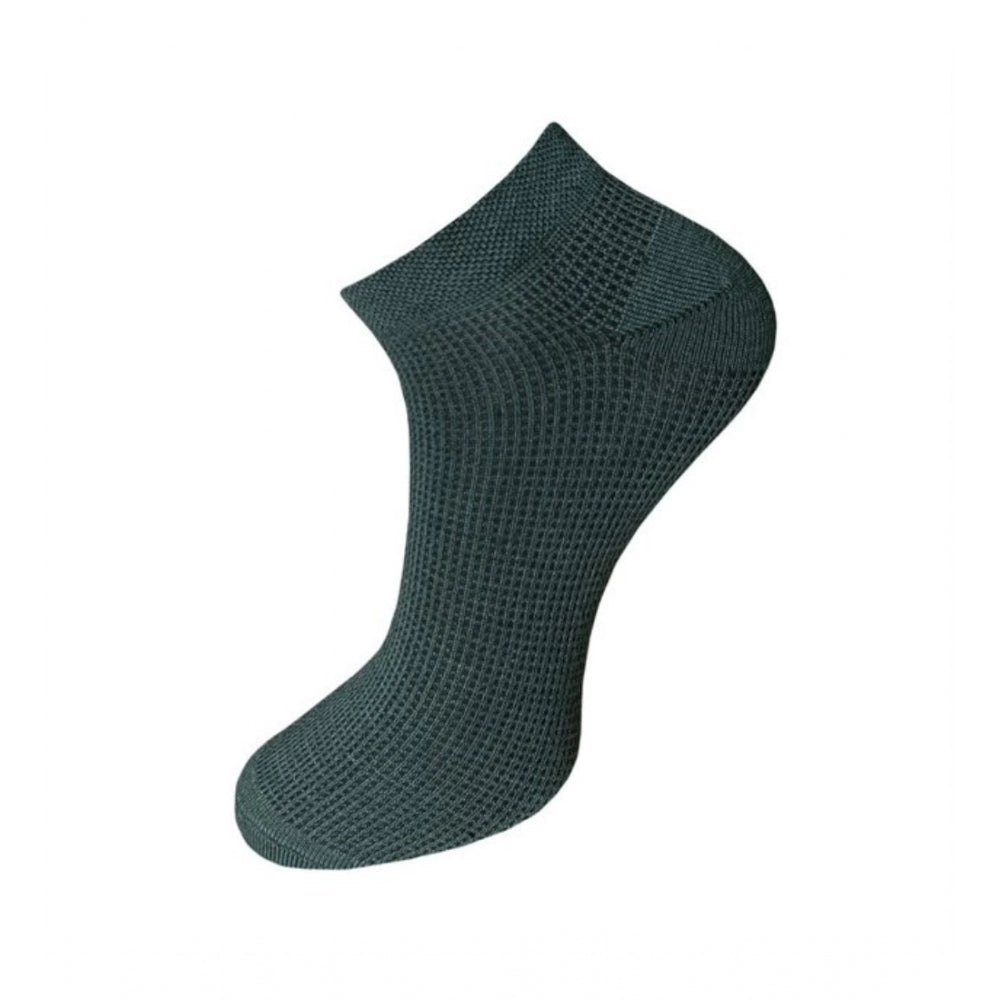 3_Pair Set Unisex Casual Cotton Solid Ankle Length Socks (Multicolor)