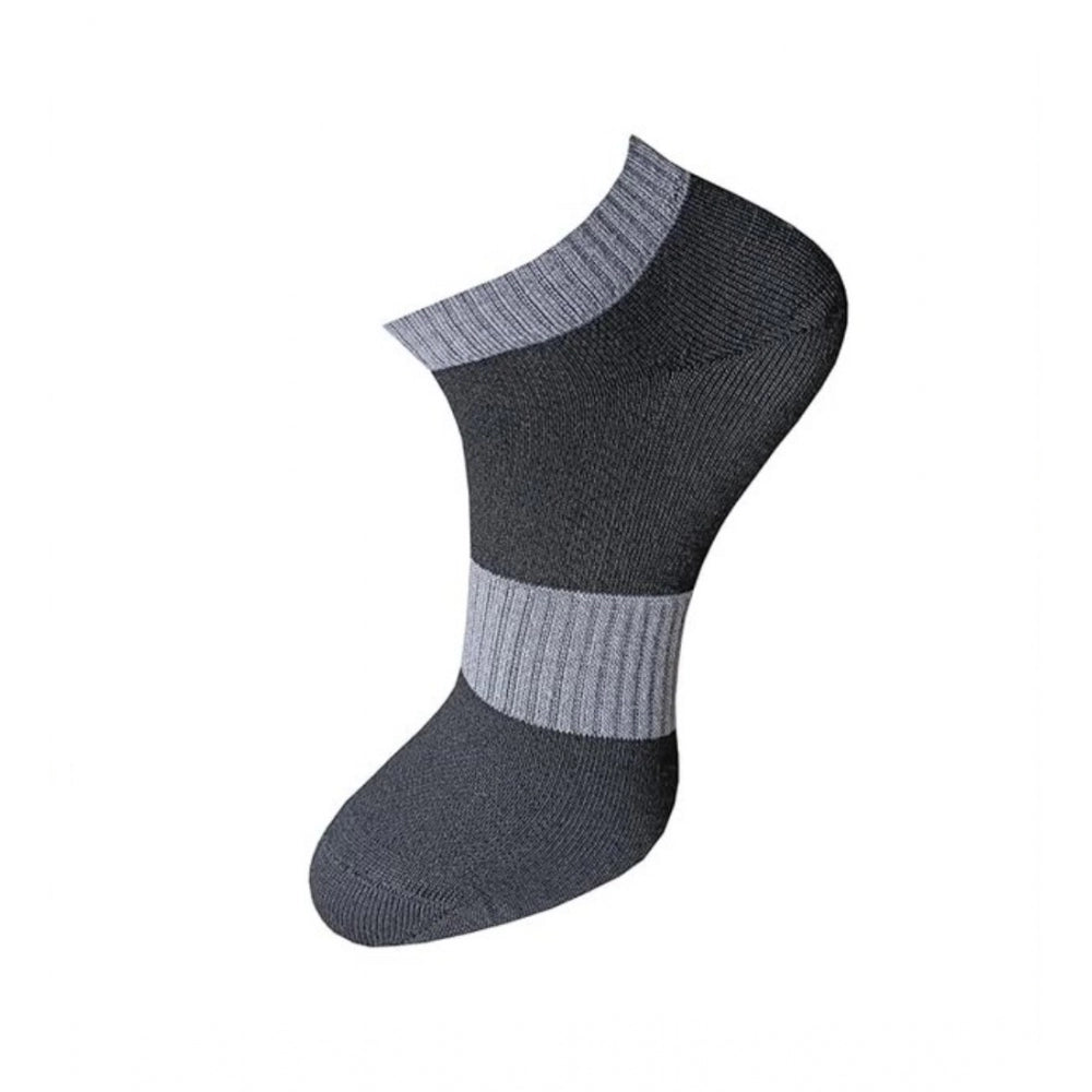 3_Pair Set Unisex Casual Cotton Solid Ankle Length Socks (Multicolor)