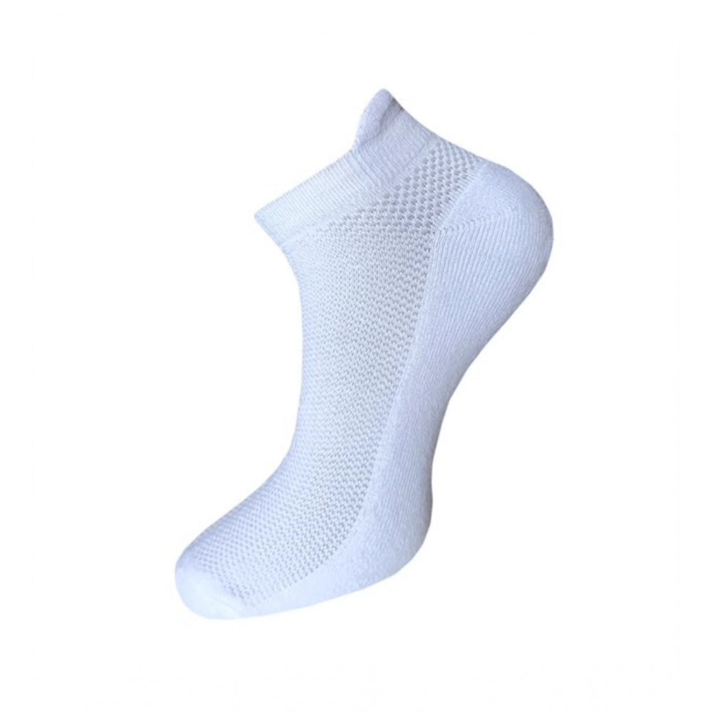 3_Pair Set Unisex Casual Cotton Solid Ankle Length Socks (Multicolor)
