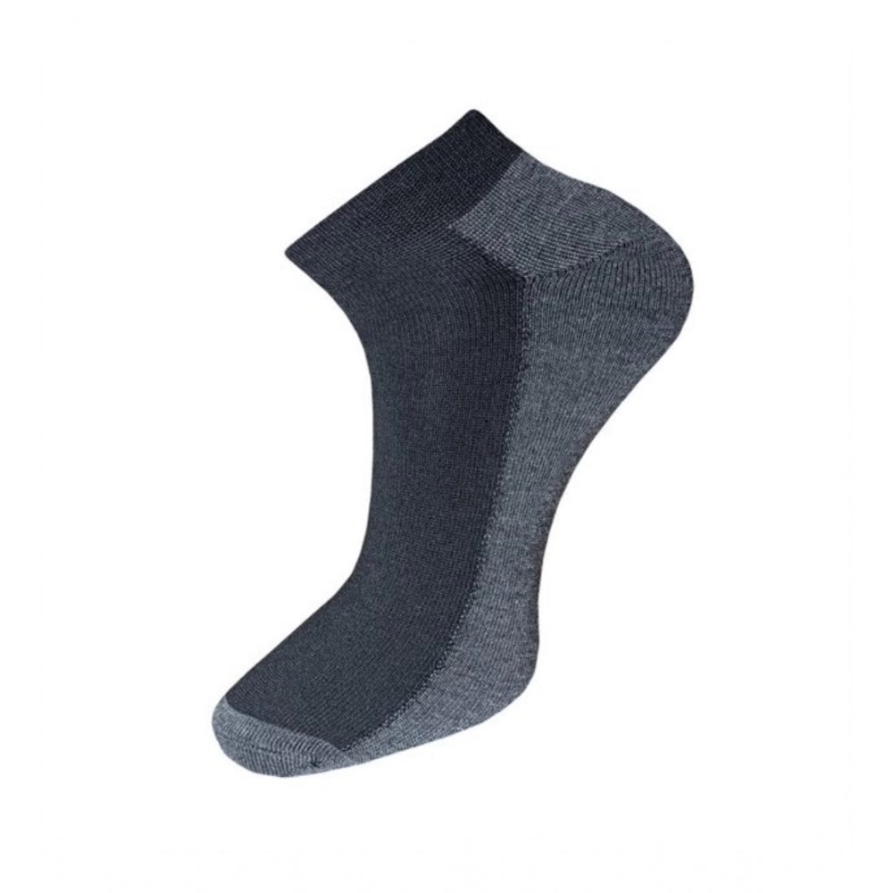 3_Pair Set Unisex Casual Cotton Solid Ankle Length Socks (Multicolor)