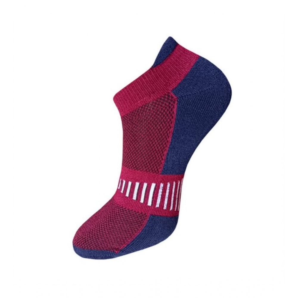 3_Pair Set Unisex Casual Cotton Striped Ankle Length Socks (Multicolor)