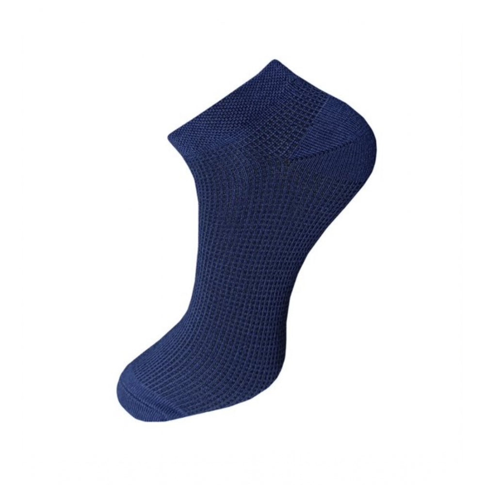 3_Pair Set Unisex Casual Cotton Solid Ankle Length Socks (Multicolor)