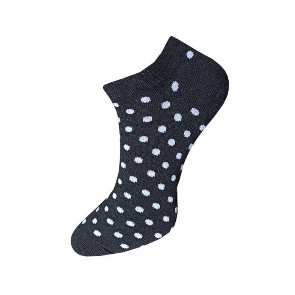3_Pair Set Unisex Casual Cotton Printed Ankle Length Socks (Multicolor)
