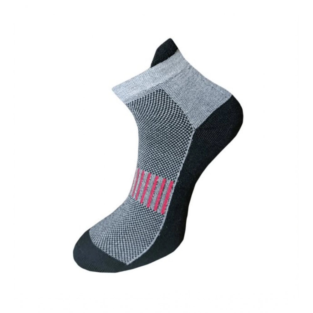 3_Pair Set Unisex Casual Cotton Printed Ankle Length Socks (Multicolor)