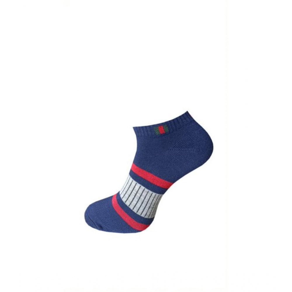 3_Pair Set Unisex Casual Cotton Printed Ankle Length Socks (Multicolor)