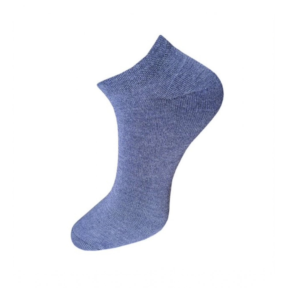 3_Pair Set Unisex Casual Cotton Solid Ankle Length Socks (Multicolor)