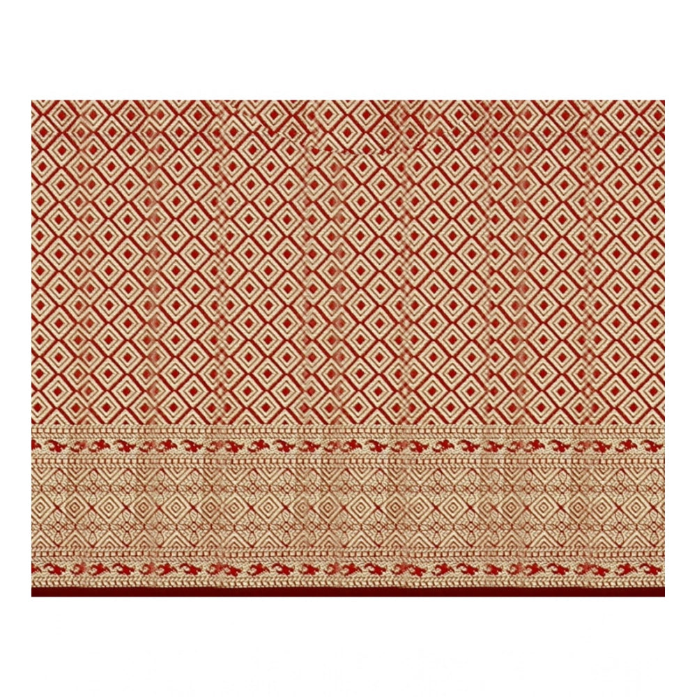 Women's Jacquard Woven Saree With Unstitched Blouse 5.5Mtr (Black)