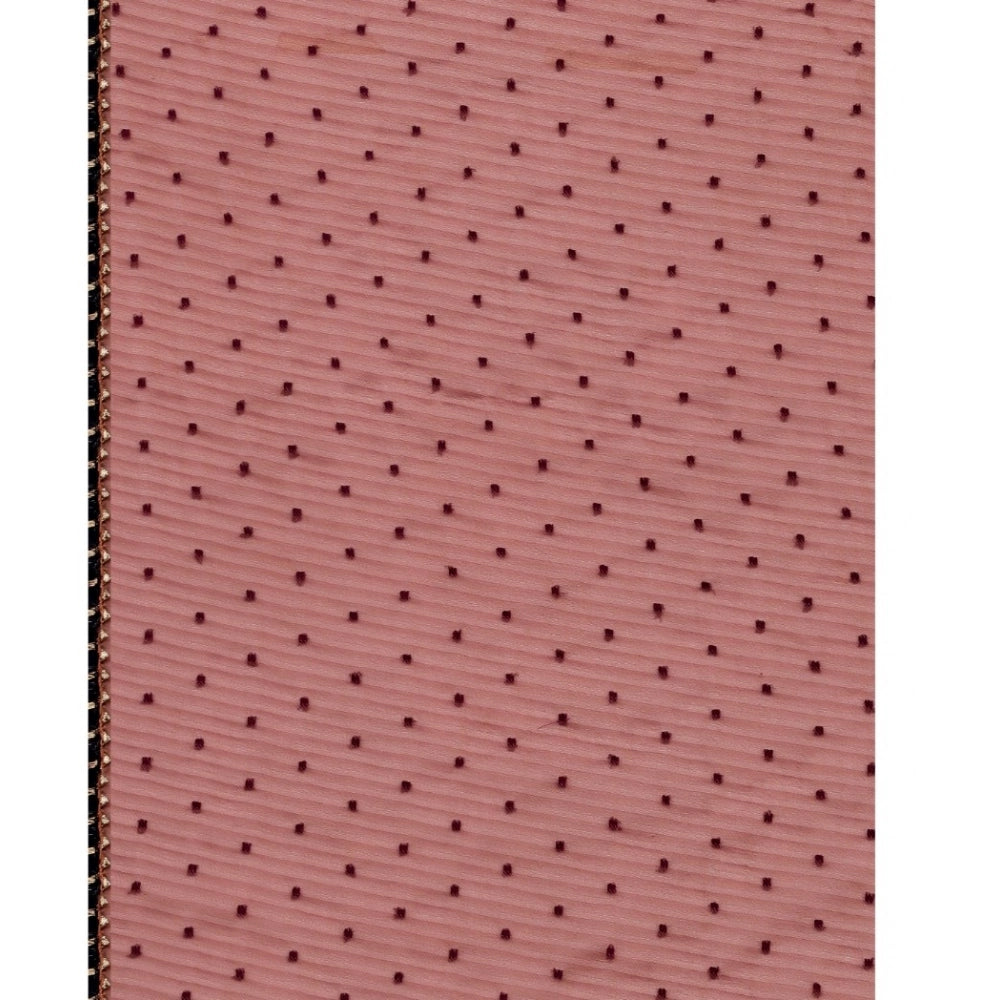 Women's Silk Blend Embellished Saree With Unstitched Blouse 5.5Mtr (Maroon)