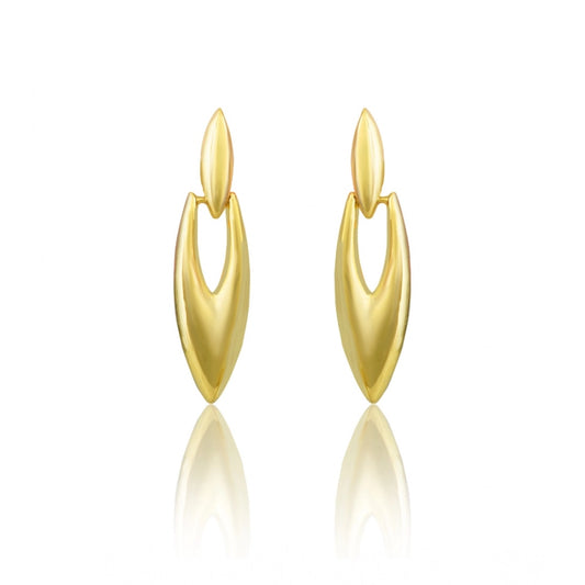 Women's brassNew Gold Tone Polish Mini Office Earrings (Gold Plated)