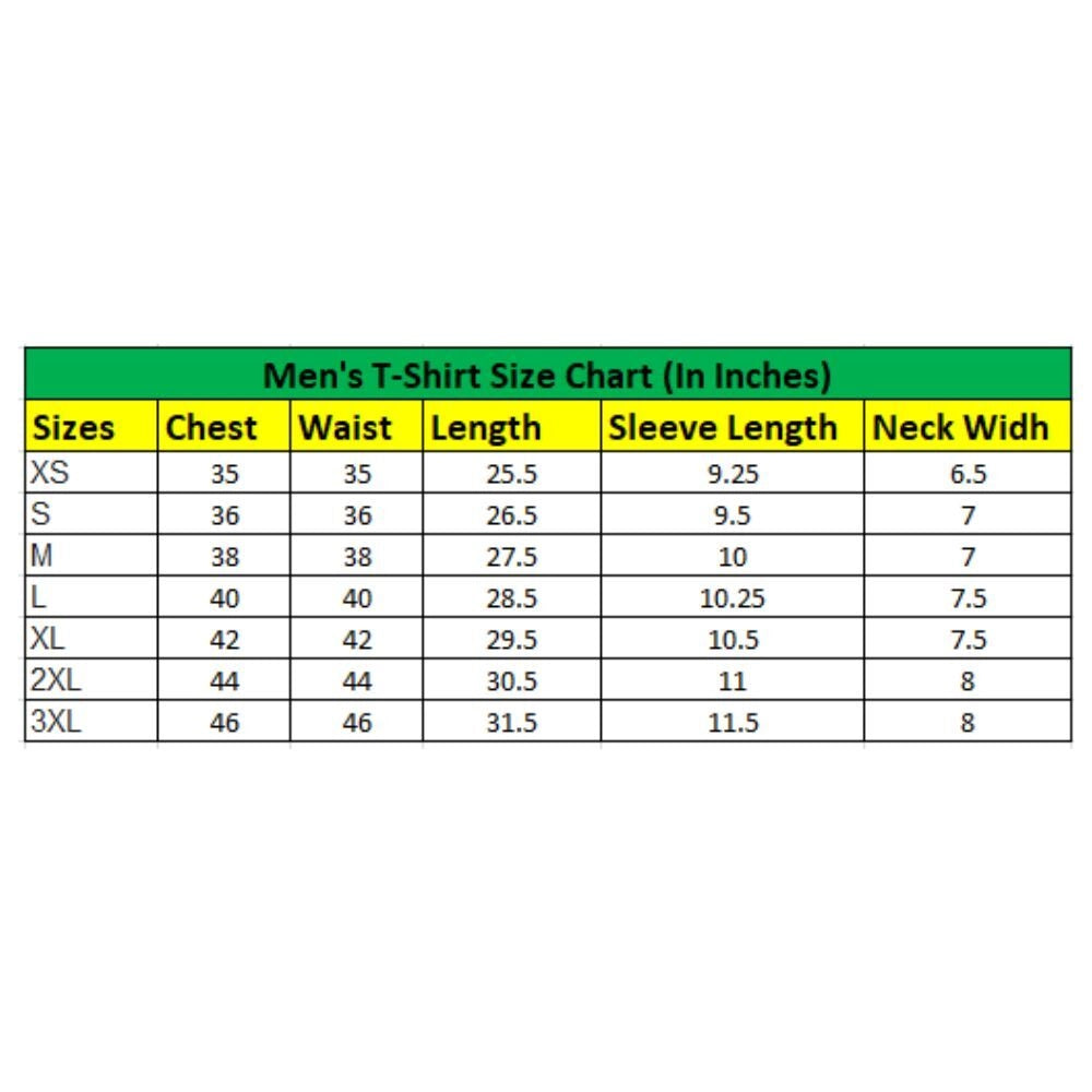 Men's Casual Cotton Blend Printed Round Neck Half Sleeve T-Shirt (Black)