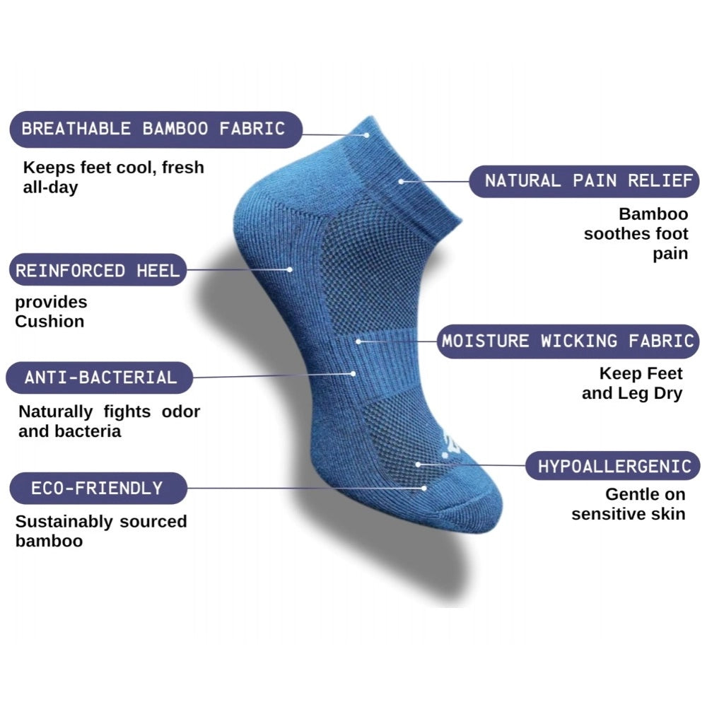 3_Pair Set Unisex Casual Cotton Printed Low Cut Socks (Multicolor)