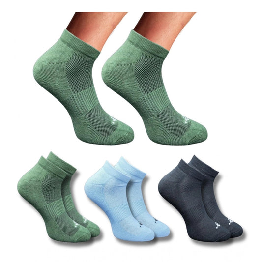 3_Pair Set Unisex Casual Cotton Printed Low Cut Socks (Multicolor)