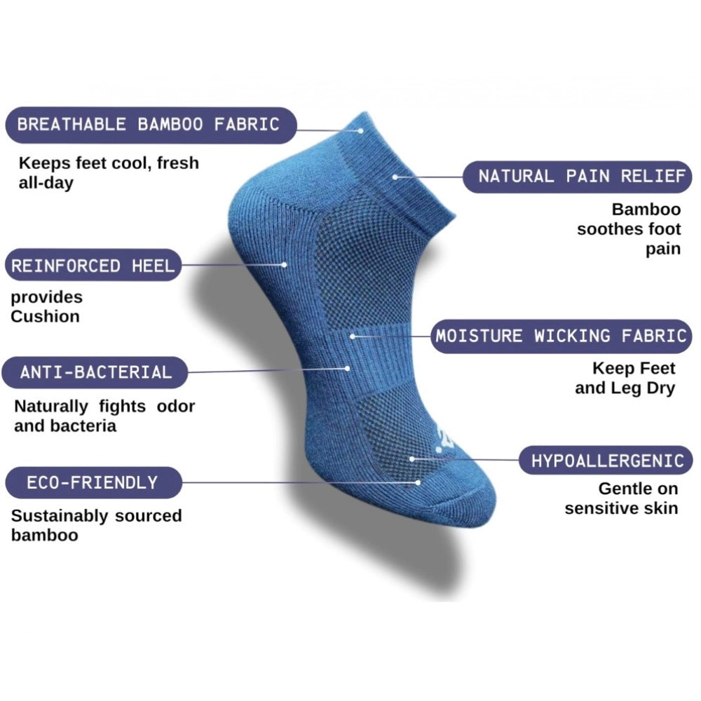 3_Pair Set Unisex Casual Cotton Printed Low Cut Socks (Multicolor)