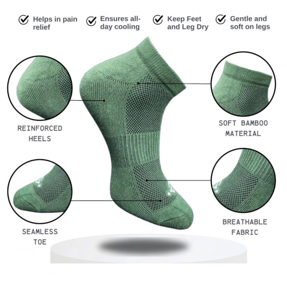 3_Pair Set Unisex Casual Cotton Printed Low Cut Socks (Multicolor)