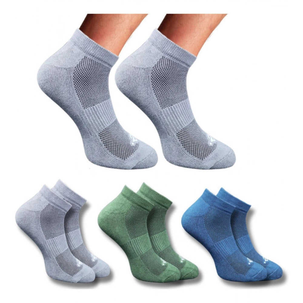 3_Pair Set Unisex Casual Cotton Printed Low Cut Socks (Multicolor)
