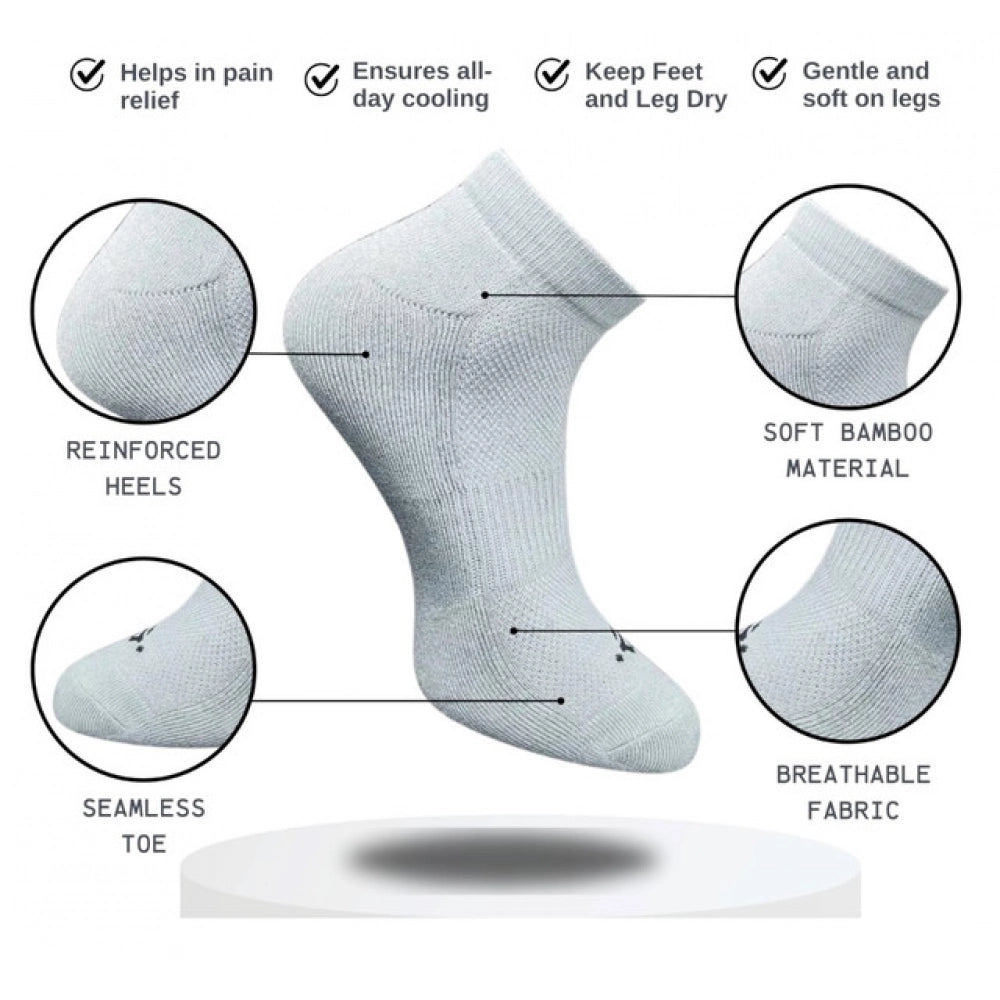 3_Pair Set Unisex Casual Cotton Printed Low Cut Socks (Multicolor)