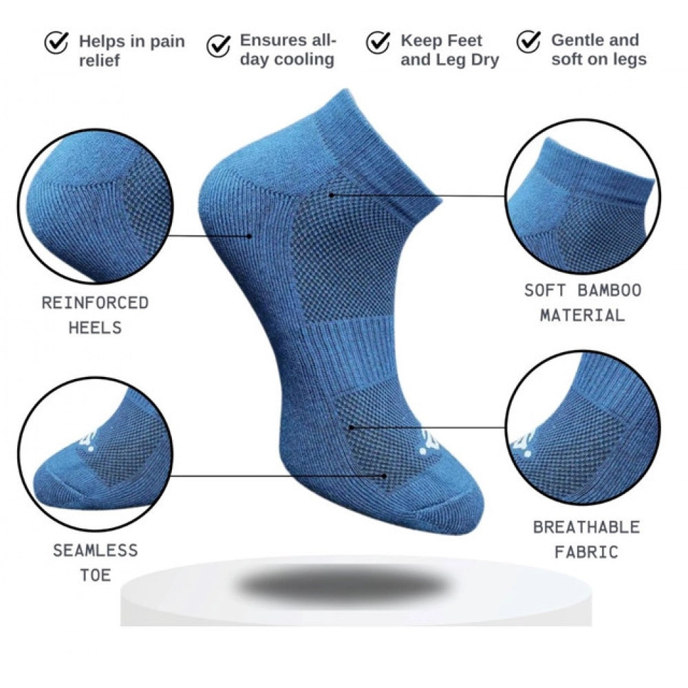 3_Pair Set Unisex Casual Cotton Printed Low Cut Socks (Multicolor)