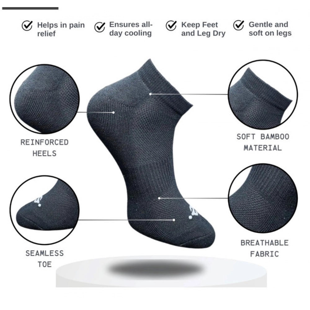 3_Pair Set Unisex Casual Cotton Printed Low Cut Socks (Multicolor)