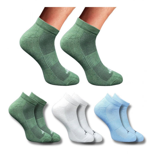 3_Pair Set Unisex Casual Cotton Printed Low Cut Socks (Multicolor)