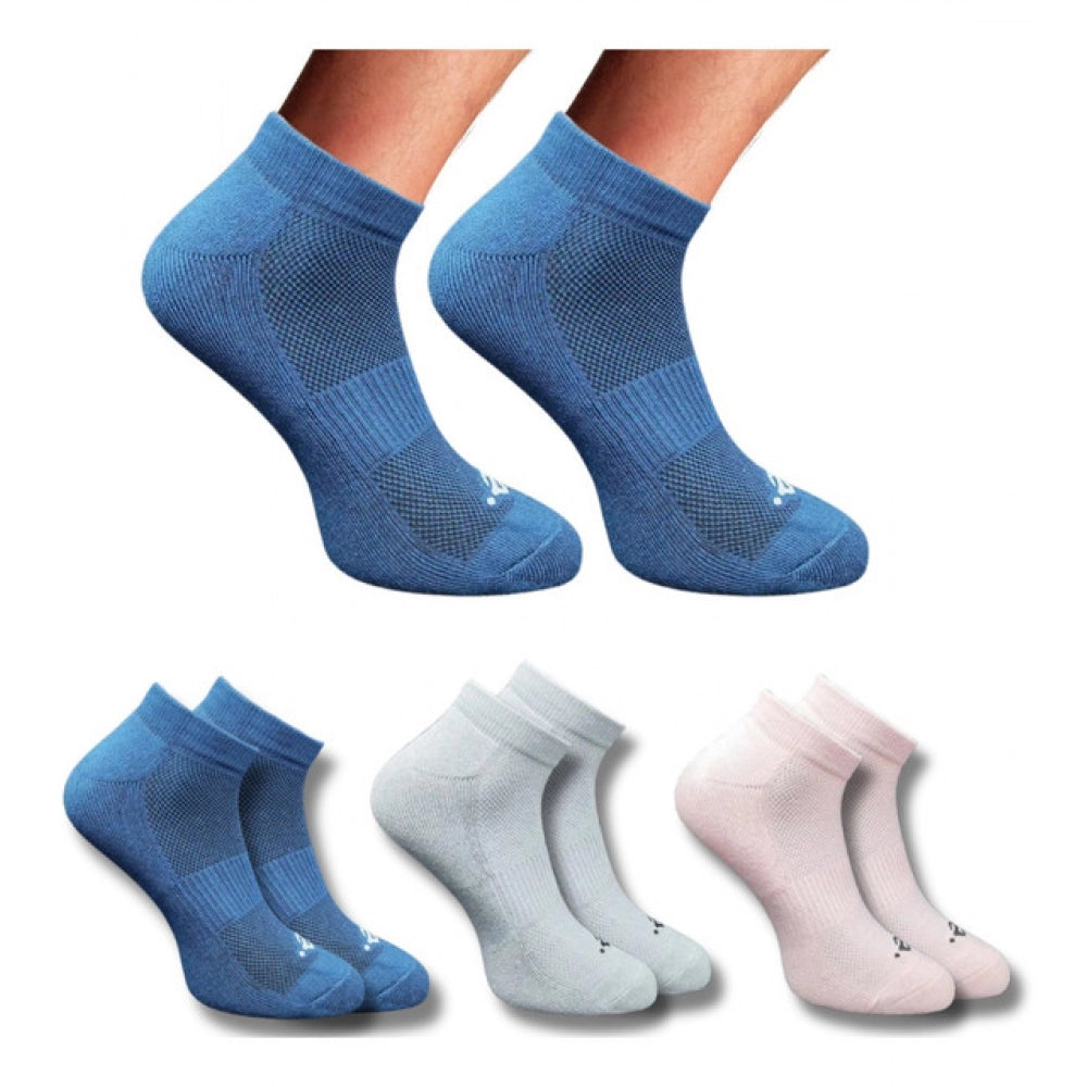 3_Pair Set Unisex Casual Cotton Printed Low Cut Socks (Multicolor)