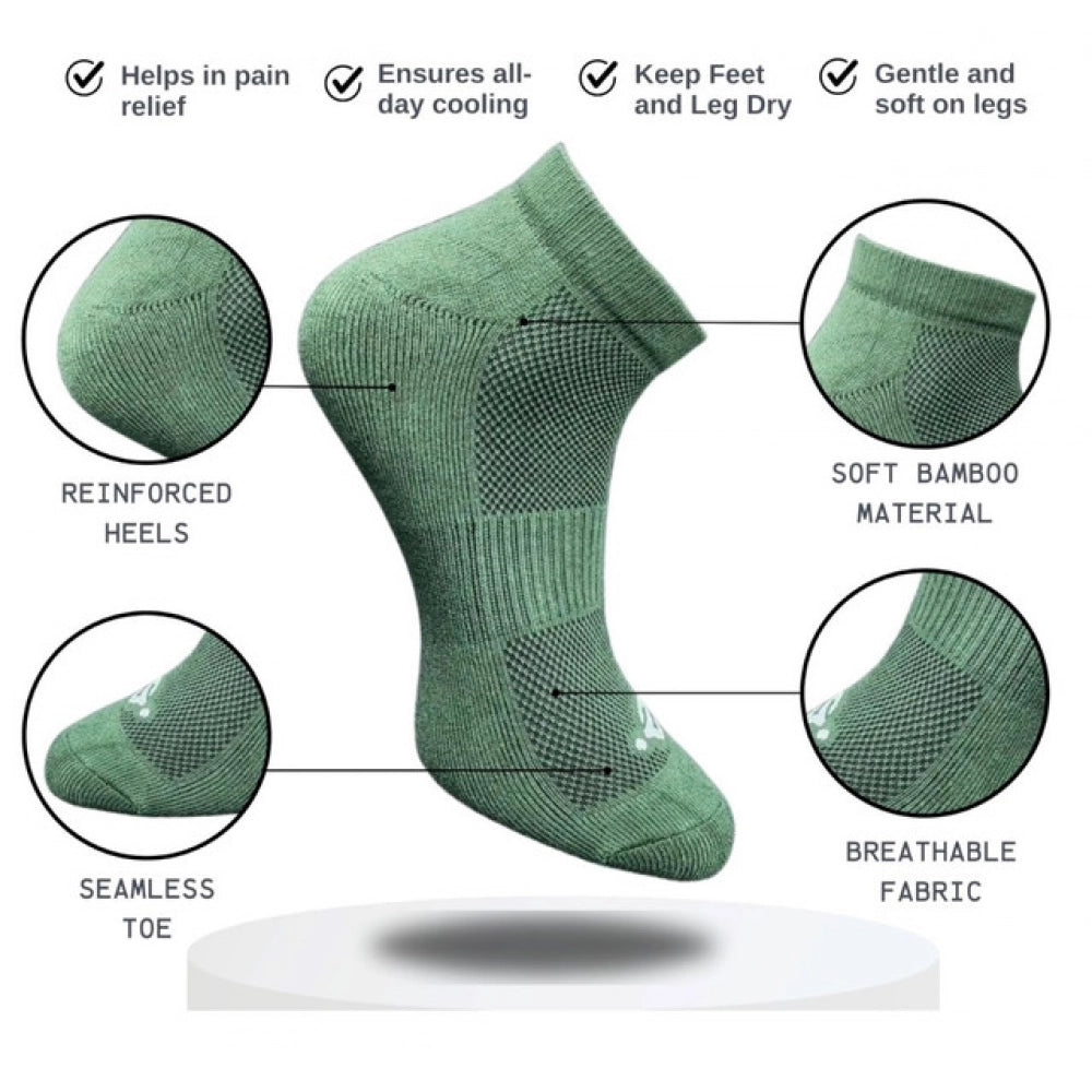 3_Pair Set Unisex Casual Cotton Printed Low Cut Socks (Multicolor)