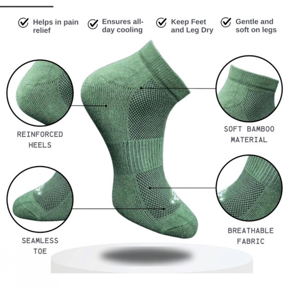 3_Pair Set Unisex Casual Cotton Printed Low Cut Socks (Multicolor)