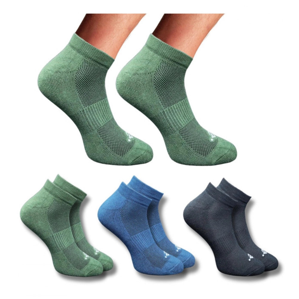 3_Pair Set Unisex Casual Cotton Printed Low Cut Socks (Multicolor)