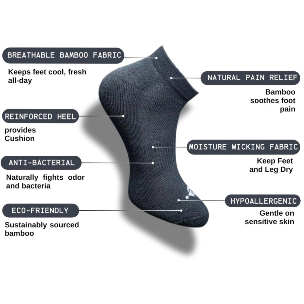 3_Pair Set Unisex Casual Cotton Printed Low Cut Socks (Multicolor)