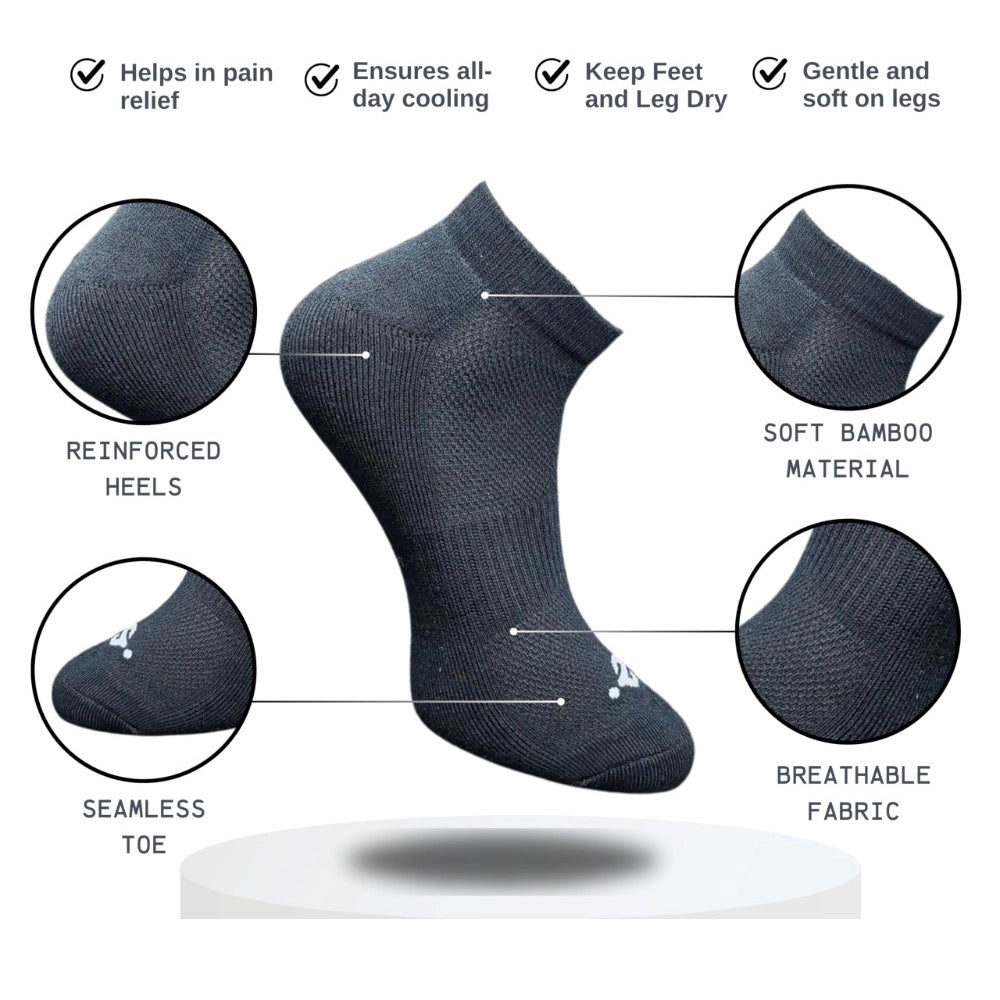 3_Pair Set Unisex Casual Cotton Printed Low Cut Socks (Multicolor)