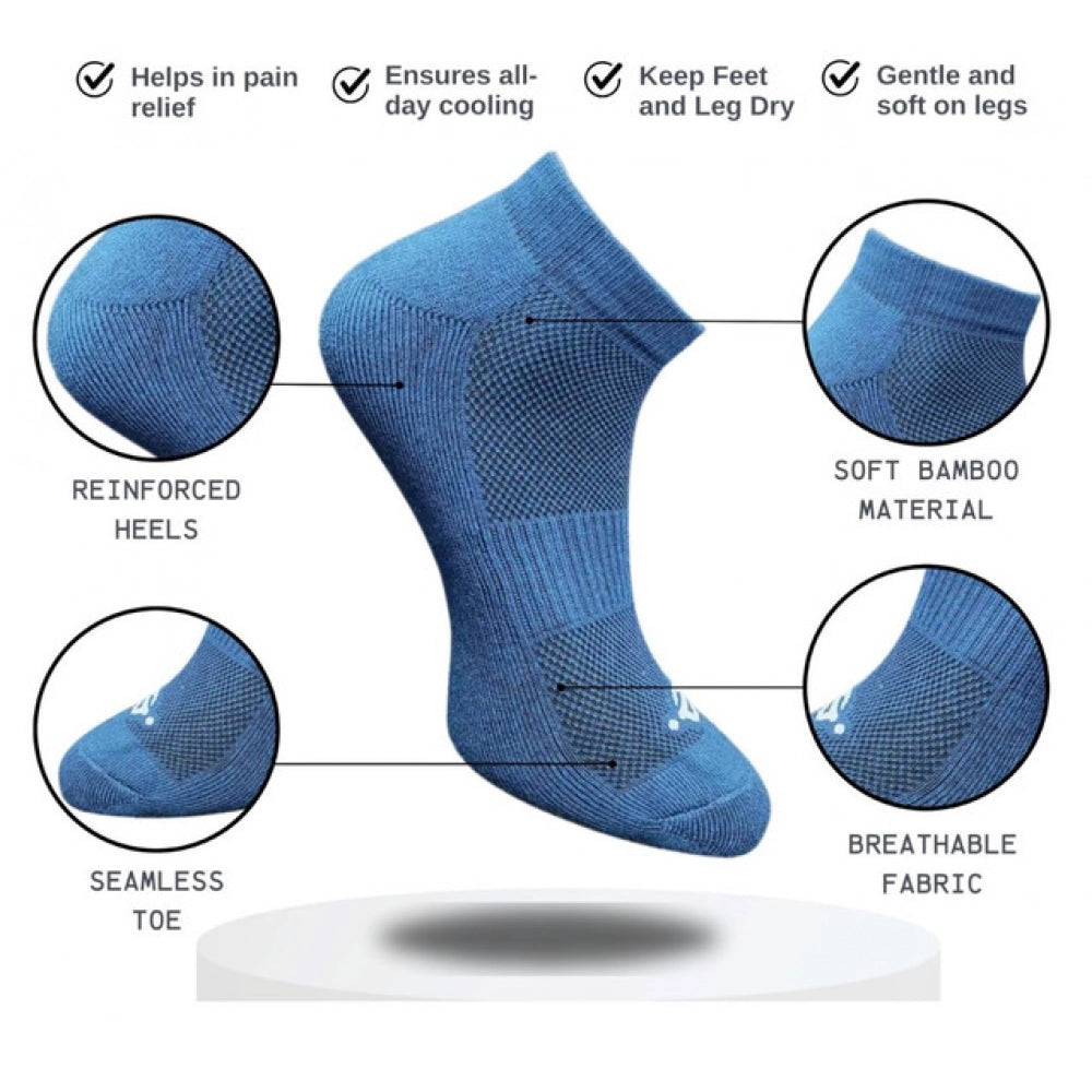 3_Pair Set Unisex Casual Cotton Printed Low Cut Socks (Multicolor)