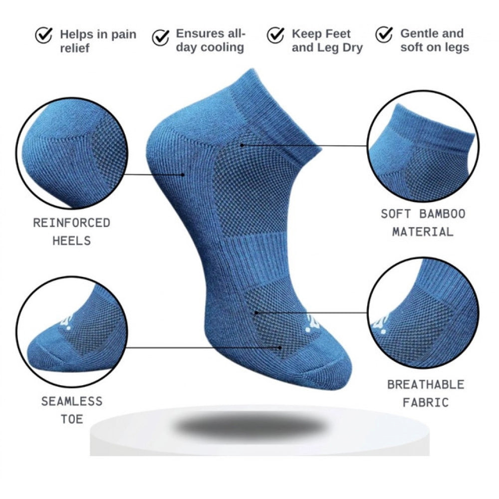 3_Pair Set Unisex Casual Cotton Printed Low Cut Socks (Multicolor)