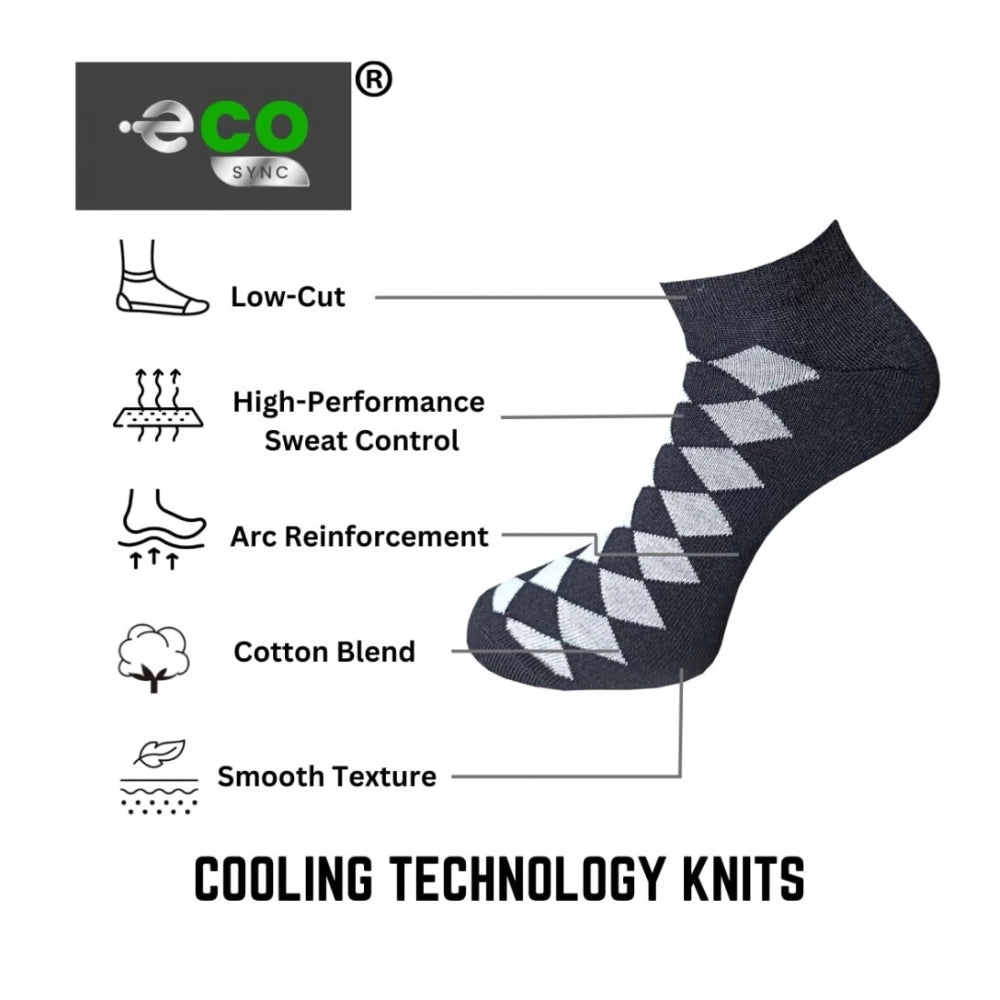 3_Pair Set Unisex Casual Cotton Printed Low Cut Socks (Multicolor)