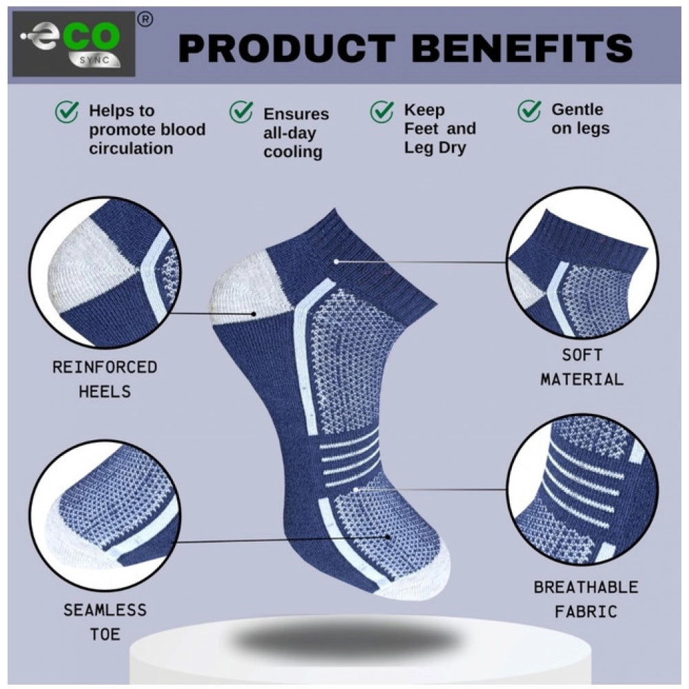 3_Pair Set Unisex Casual Cotton Printed Low Cut Socks (Multicolor)