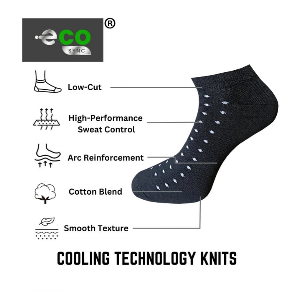 3_Pair Set Unisex Casual Cotton Printed Low Cut Socks (Multicolor)